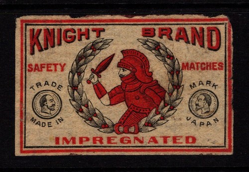 Matchbox label japan - japan,, knight