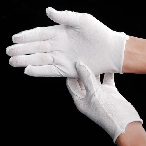 Pairs white cotton gloves - 6,