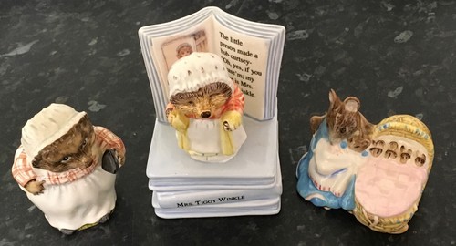 Trio beatrix potter figures - beatrix,
