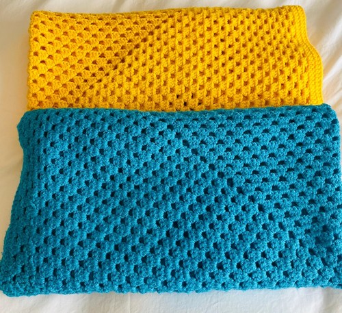 Vintage crochet granny square - vintage,