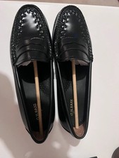 GH Bass & Co/ Weejuns Penny Loafers - Larson Weave Loafers - Black Leather - New