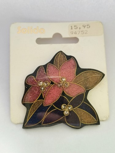 Vintage lucite brooch - ,