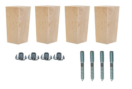Wooden furniture square - square, 4''