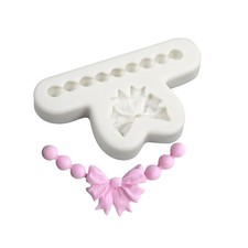 Bowknot Pearl Necklace Shaped Candy Molds Silicone Mould Cake Decorating Tools