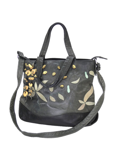Radley bag black grey leather - black,