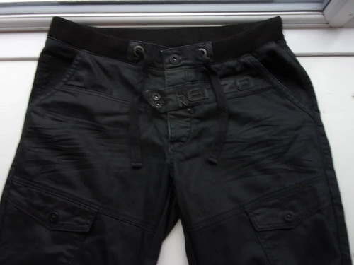 Enzo black waxed cuffed - black,