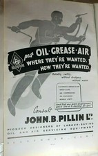 1944 WW2 John B Pillin Aircraft Grease Guns  full page Advert Original 32x19 cm 