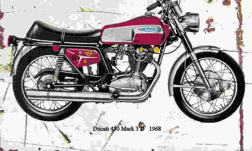 Ducati 450 mark3d 1968 aged - ducati,
