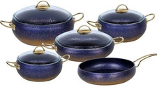 OMS Blue Granite Cookware Set