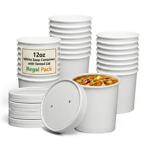 12oz white soup container - 12oz,