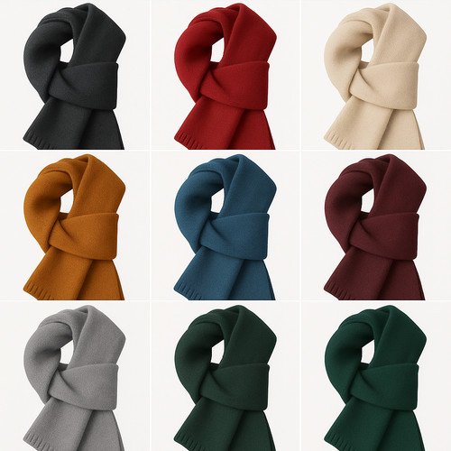 Wool blend winter scarf - wool, –