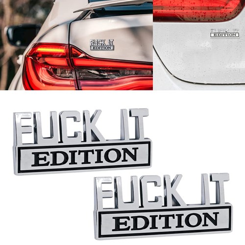 2pcs fuck edition logo - 2pcs, car