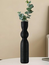 Tall Black Vase 15 Inch Tall