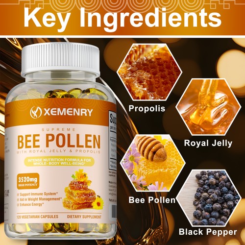 Bee pollen 120pcs immune - 120pcs,