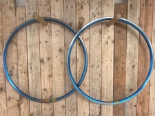 VINTAGE Mavic wheelset CXP 33 rims, PAIR, 700c, BLUE,  32h