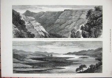 Old Antique Print 1879 Zulu War Helpmakaar Rourke Drift Tugela River Art 19th
