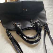 Genuine Large Chloe Buggati Black Leather  Bag  With Padlock- Stunning