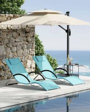 Set of 2 Patio Chaise Lounge