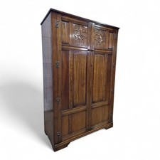 Large oak double wardrobe - ,