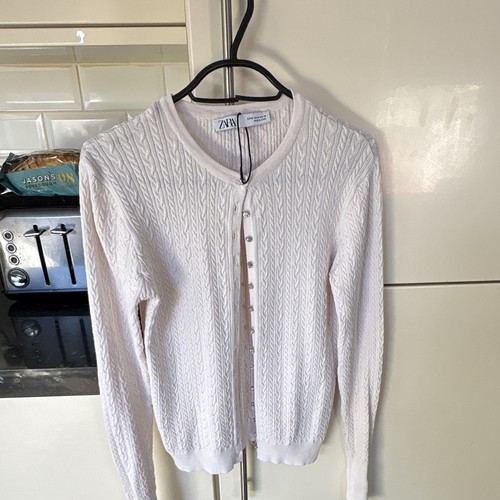 Zara white cable knit - zara,