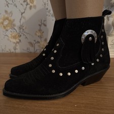 Santa black suede leather - santa,