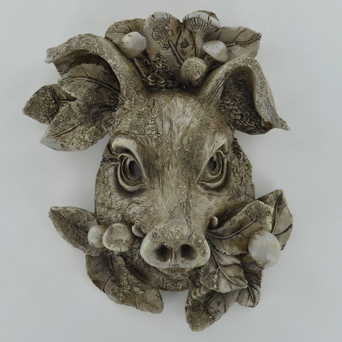 Pig woodland garden wall - pig,