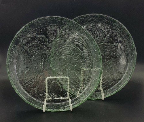 Two recycled green glass - two,