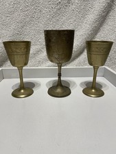 Vintage Engraved Goblets Set