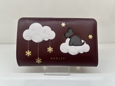 Brand New Radley It’s Written In The Snowflakes - Medium Bifold Purse - Dark Red