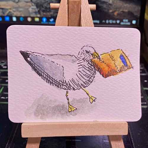 Aceo ooak shoplifting - aceo,