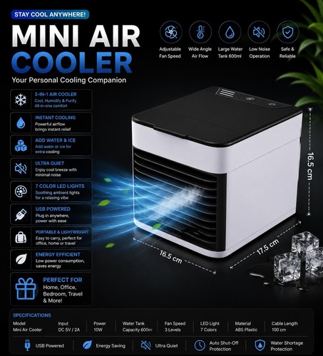 Portable fan air - in,