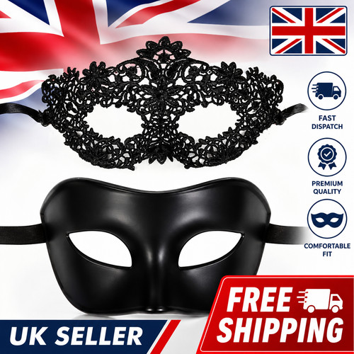 2pcs black lace masquerade - lace,
