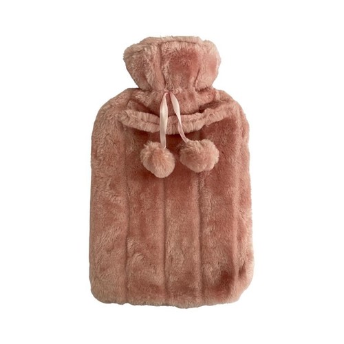 Pink hot water bottle with - water,