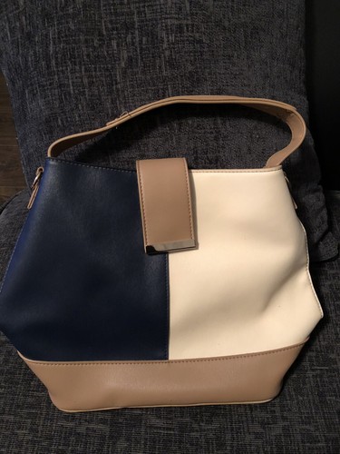 Navy tan cream - cream, tote