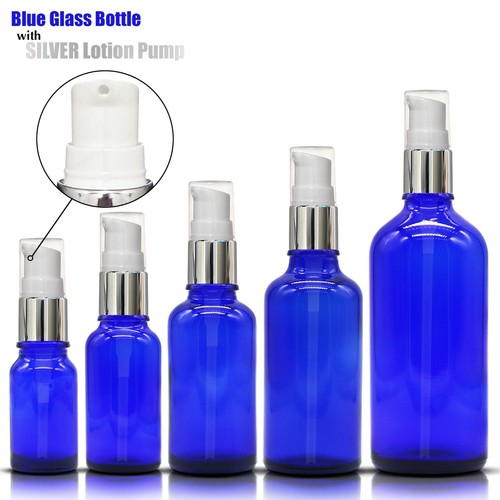Blue glass bottle with - blue,