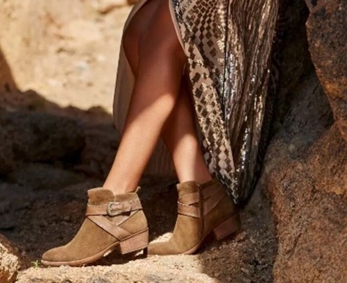 Earth boots bootie dark khaki - earth,