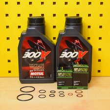 Oil Change Kit Oil Filter Motul 300V Factory 15W50 For: KTM 450 / 525 XC ATV 08-11