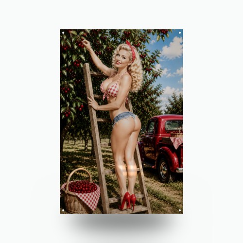 Cherries orchard retro - retro, pinup