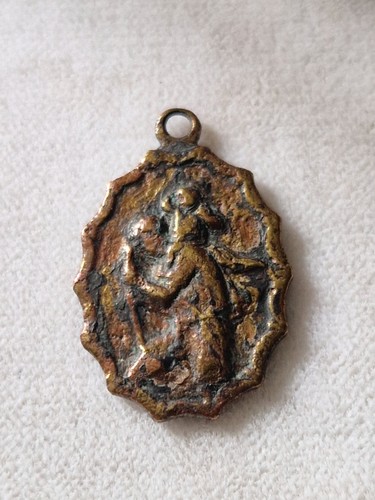 Antique bronze christopher - bronze, st
