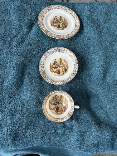 Bone china pictorial - pictorial, trio