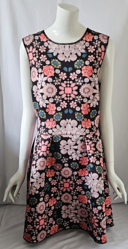 Black pink floral - black,