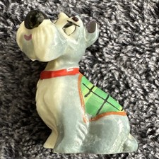 Vintage Wade Hatbox Jock Scottie with coat  Dog Disney Lady And The Tramp