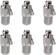 SUSSURRO 6 Pack Pet ID Tags,Tag Barrel Tube with Address Name Label,Anti -Lost D