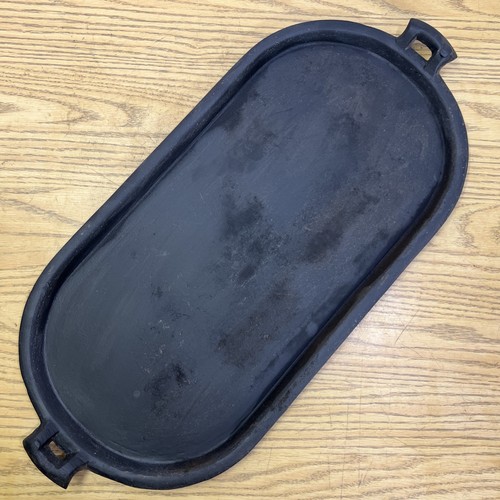 Vintage oval cast - iron, griddle