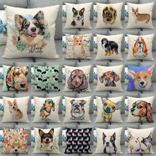 Pet Dog Welsh Corgi Puppy Sofa Pillow Case French Bulldog Throw Cushion Covers
