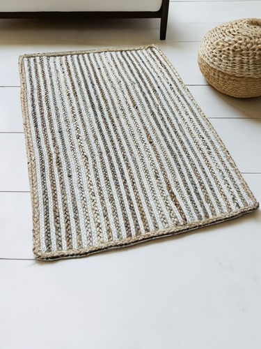 Beige jute rug - beige,