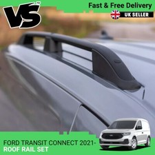 FITS TRANSIT CONNECT LWB 2021  BLACK LIGHTWEIGHT ALUMINIUM ROOF RAILS BARS RACK