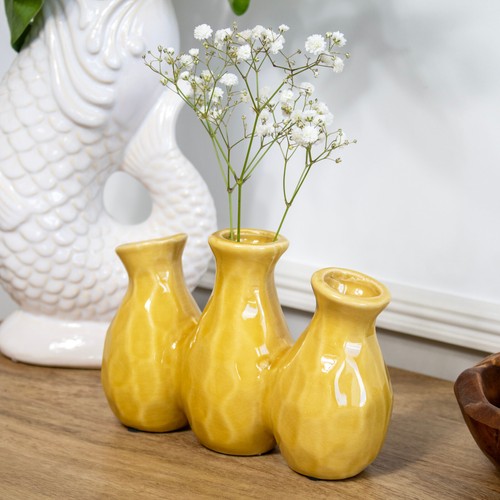 Mustard multi bottle bud - multi, vase