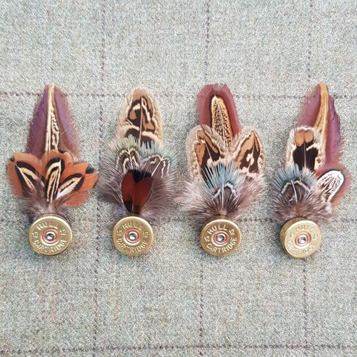 Pheasant feather brooch - , hat