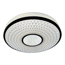 Ceiling Round Flush LED Light Bedroom Sparkling Effect Acrylic Fitting 24W CCT